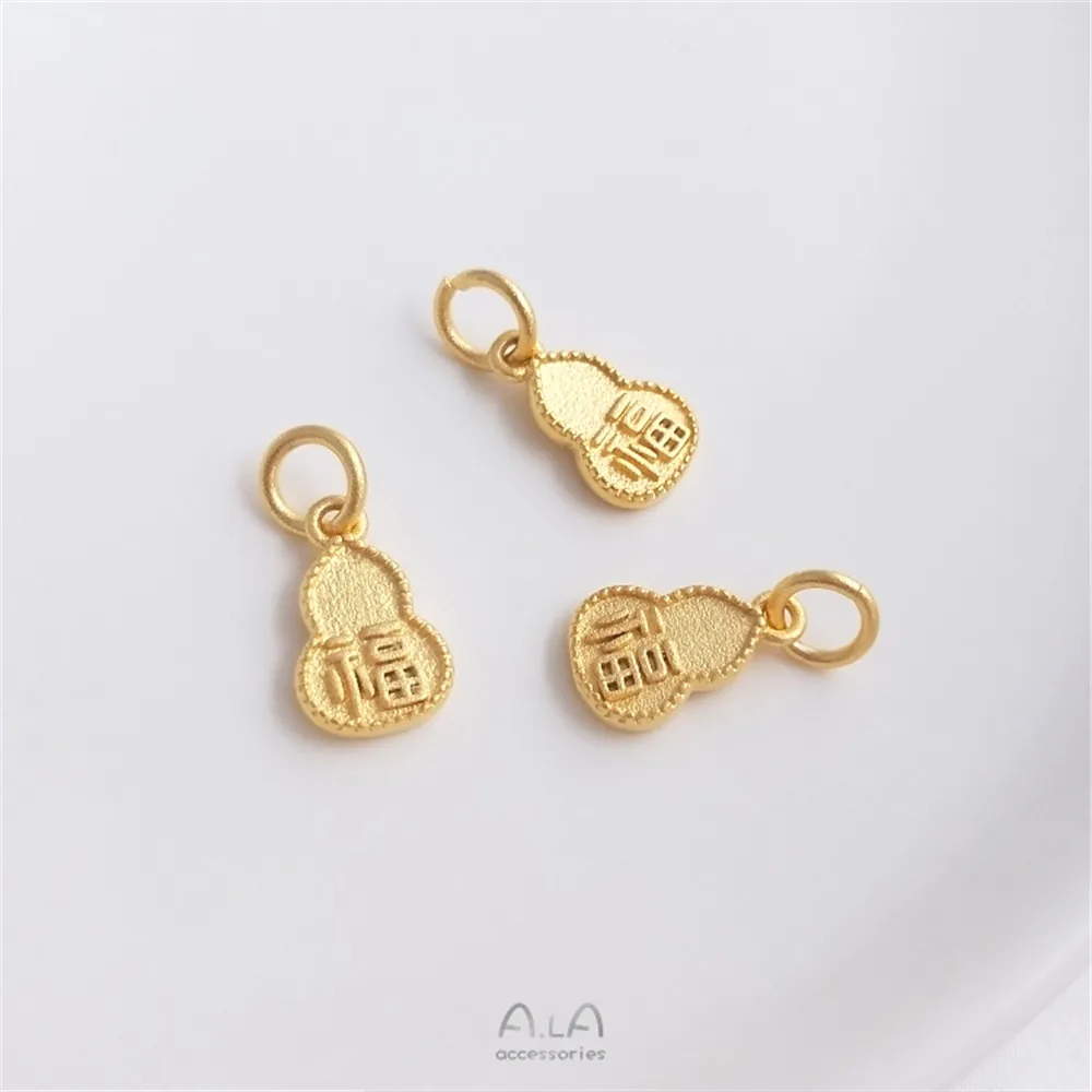 Sand gold bud lotus lotus Daisy lucky stone Zaki Ram pendant diy first jewelry pendant