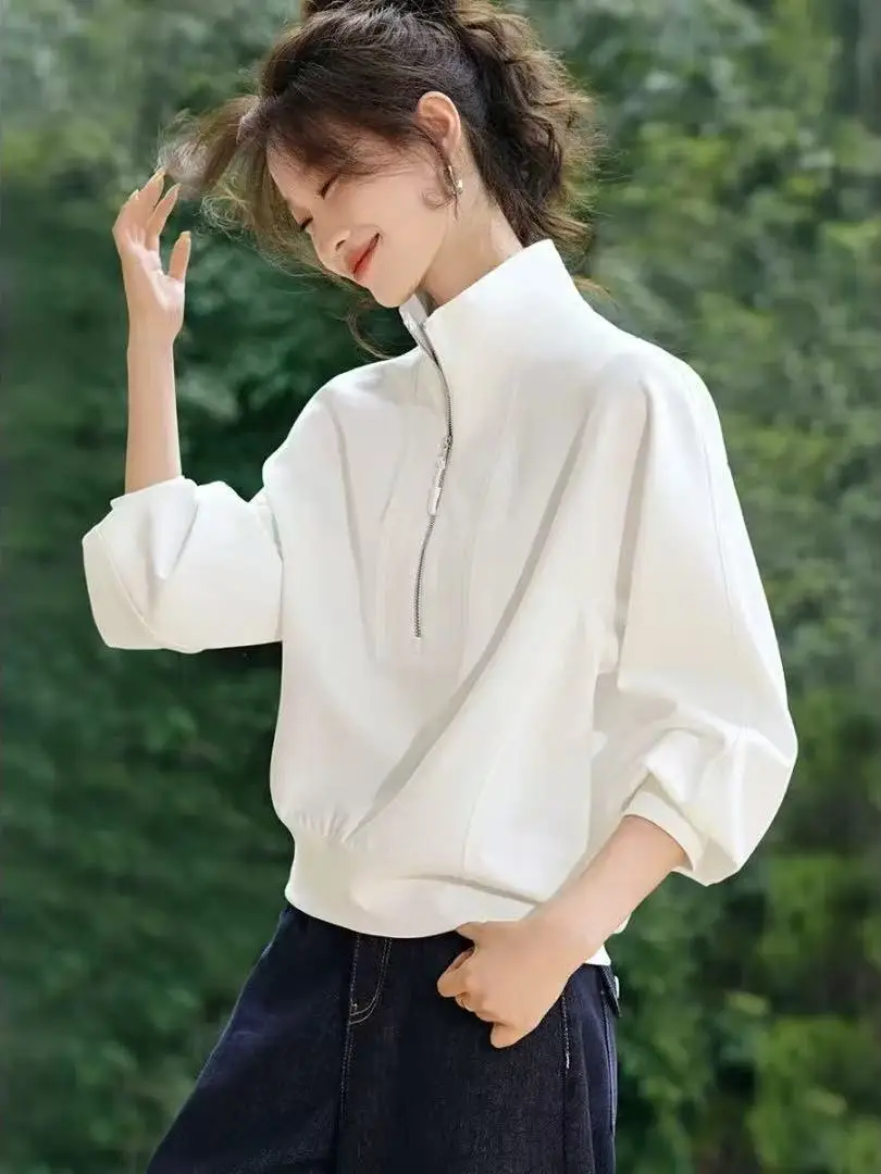 Outlet Store Premium Feel f fermeture éclair longue Sve femmes printemps automne ample minceur vêtements d'extérieur marque op Sle