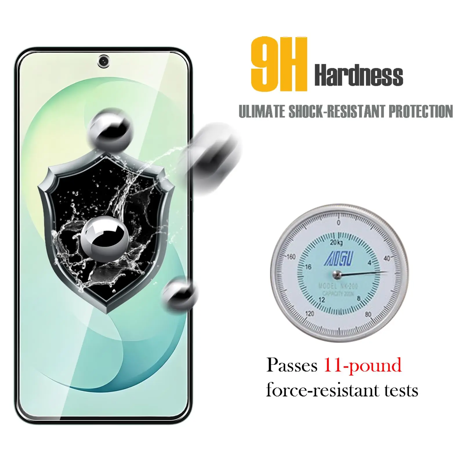 Displayschutzfolie für Samsung Galaxy S26 FE 6,7 Zoll, gehärtetes Glas, HD, 9H, transparent, kratzfest, kompatibel mit Handyhüllen. – Detail 6