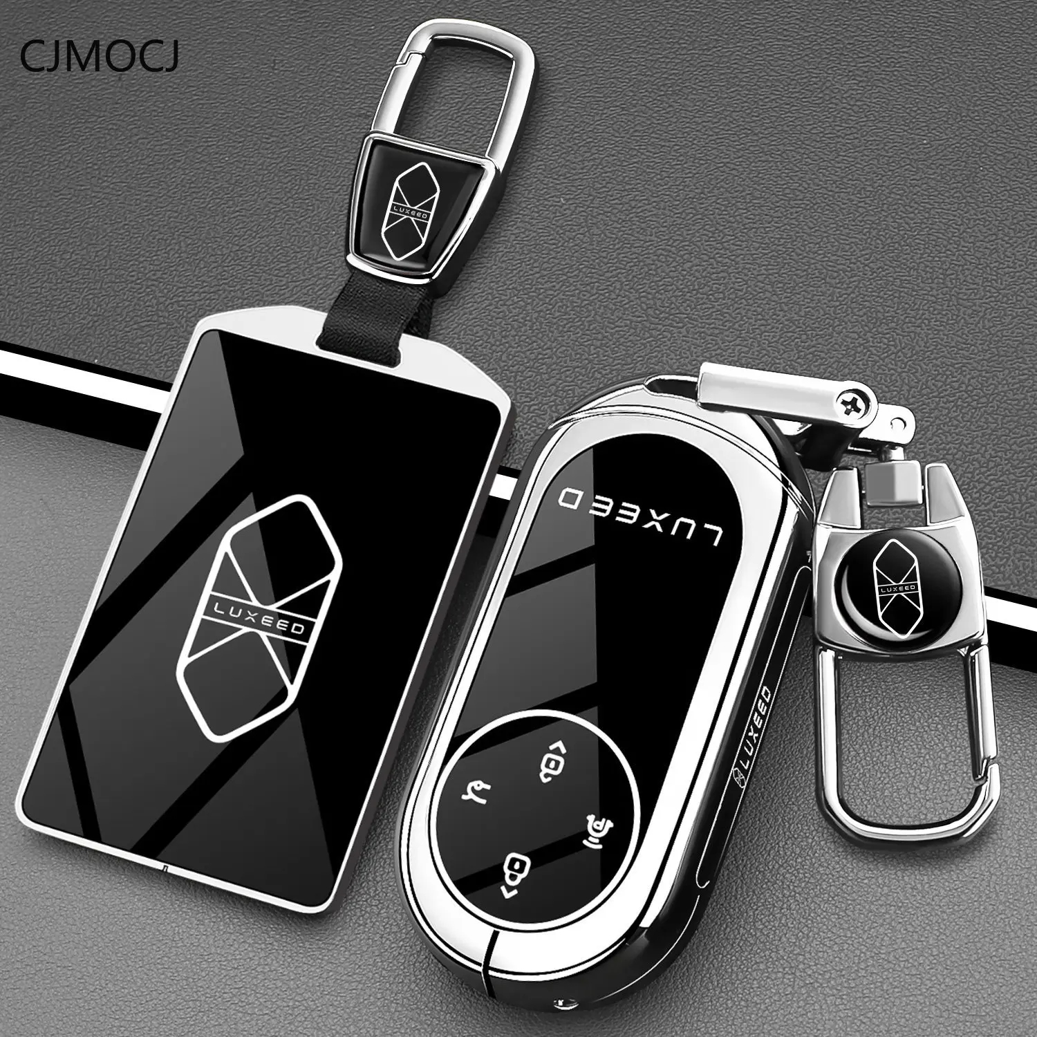For 2026 Zhijie V9 Key Case Cover Bag, Zinc Alloy Metal Protective Car Key Fob Card Shell, Keychain, Zhijie Accessories