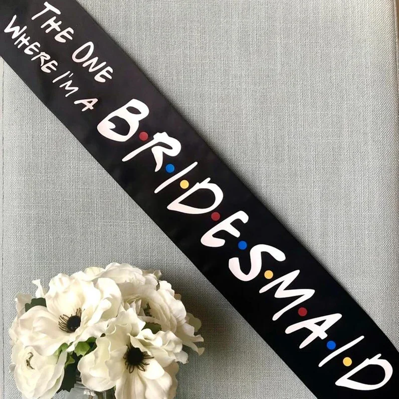 I Do Crew Bridesmaid Maid of Honor groom Bride to be sash Friend Theme Bachelorette Party bridal shower decoration proposal gift