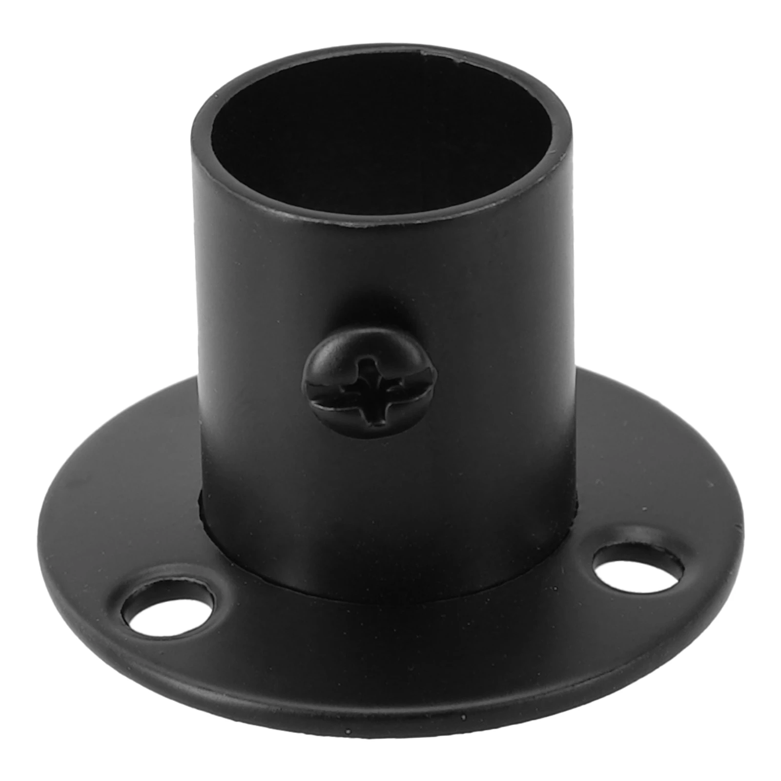 2Pcs/set Stainless Steel Pipe Bracket Tube Support Flange Seat For Wardrobe Hanging Rail Rod Pole Socket End Holders 19mm-32mm