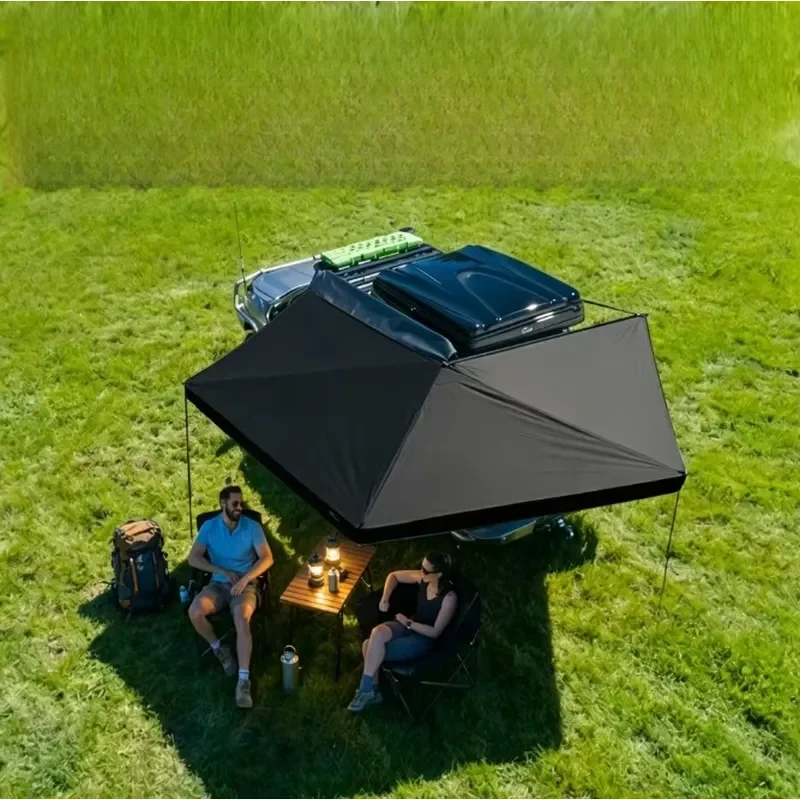 outdoor waterproof roll up awning car with durable extended car roof awning for sunshade camping tent