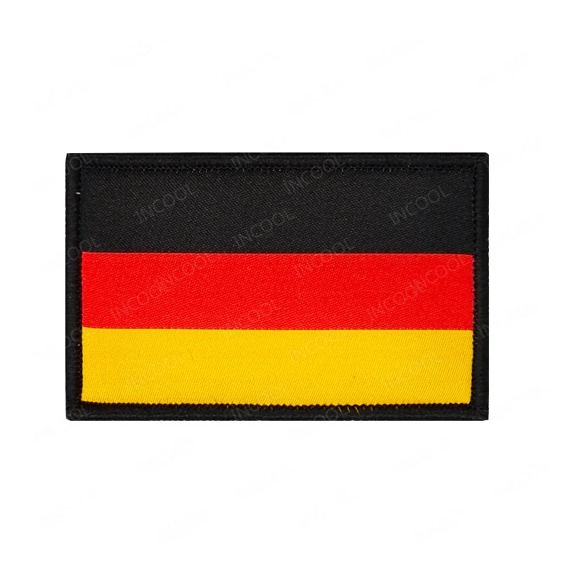 Niemcy IR Odblaskowe Naszywki z Haftowaną Flagą, Gumowe Naszywki PVC Deutschland, Niemieckie Aplikacje, Odznaki na Ubrania, Plecak, Czapkę — zdjęcie 7