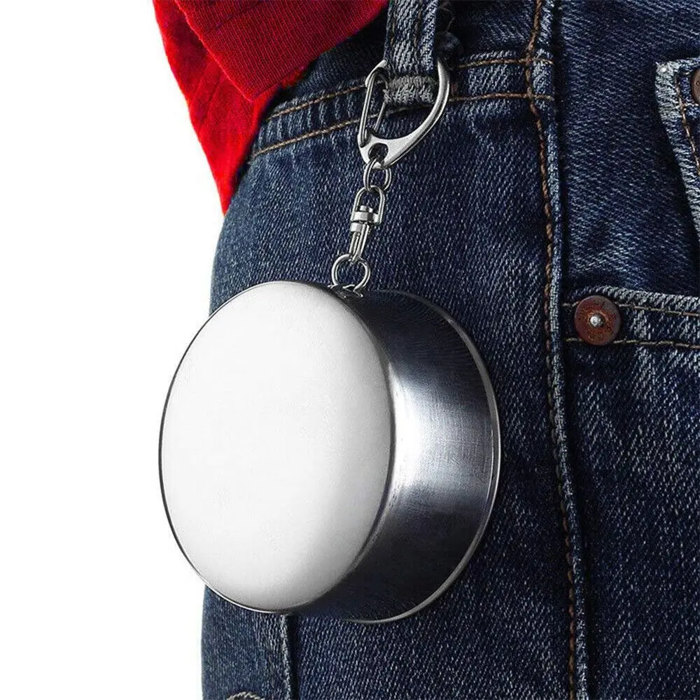 Portable Travel With Keychain Folding Coffee Handcup Collapsible Cup Telescopic Mug