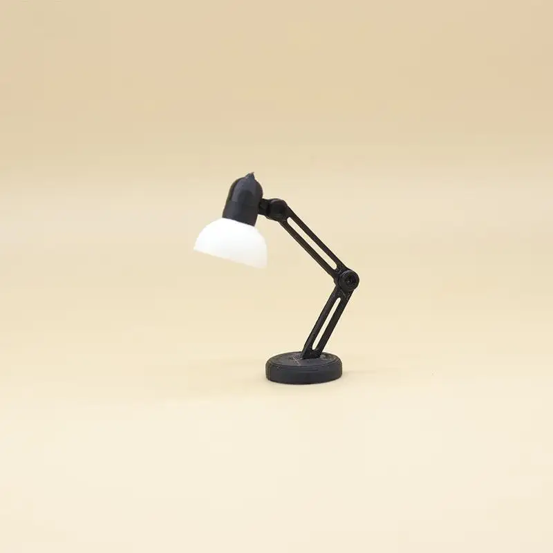 1Pcs 1/12 Mini Table Lamp Dollhouse Furniture Desk Bedside Light Model Decoration