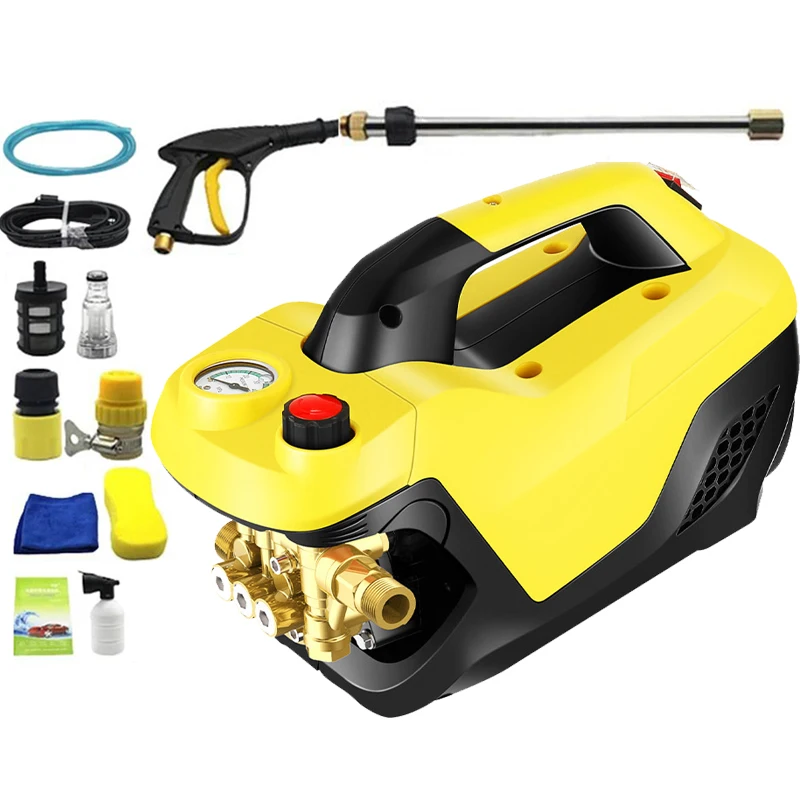 220V 60HZ Adjustable Water Pressure High Pressure Washer Portable CleanerCar Wash Tools Automatic Water Gun