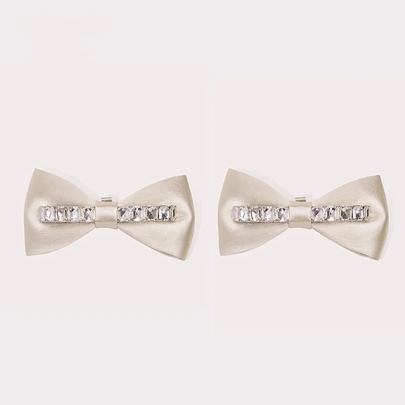 [Detachable buckle link] Suitable for size women's shoes size 31 to 44 thin heel high-heeled mesh bow pearl crystal buckle
