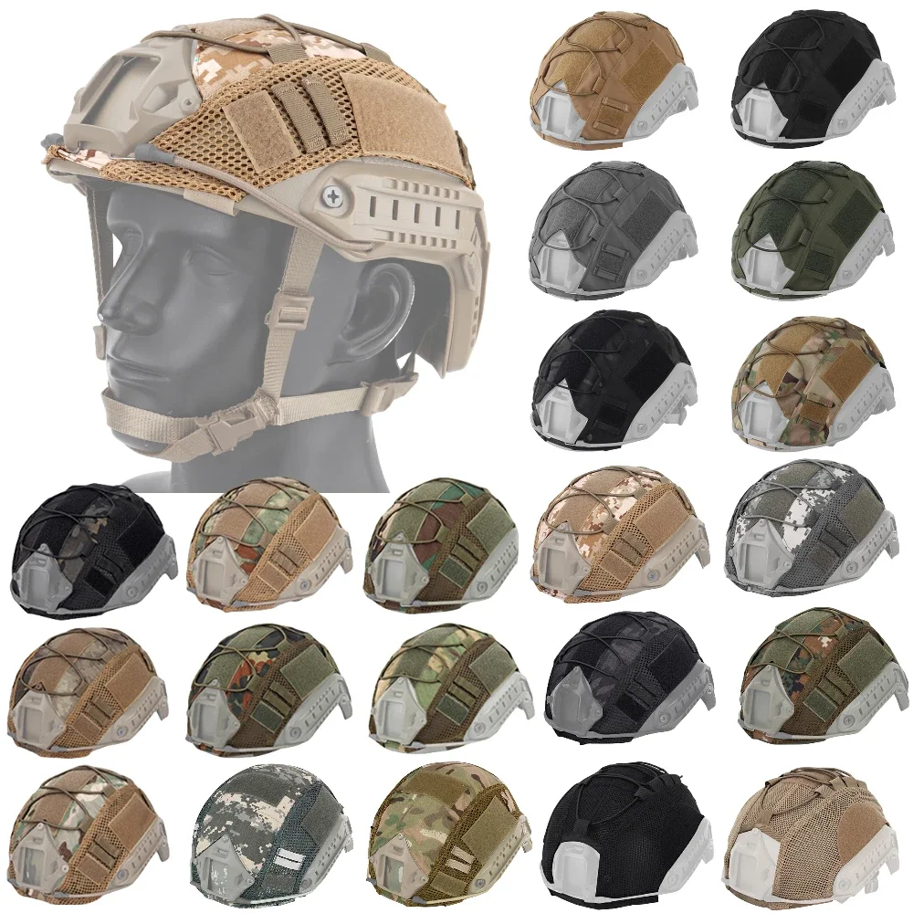 Tactical Helmet Cover Camouflage Helmet Headdress With Elastic Cord For Military Airsoft Paintball Helmet Military Accessories