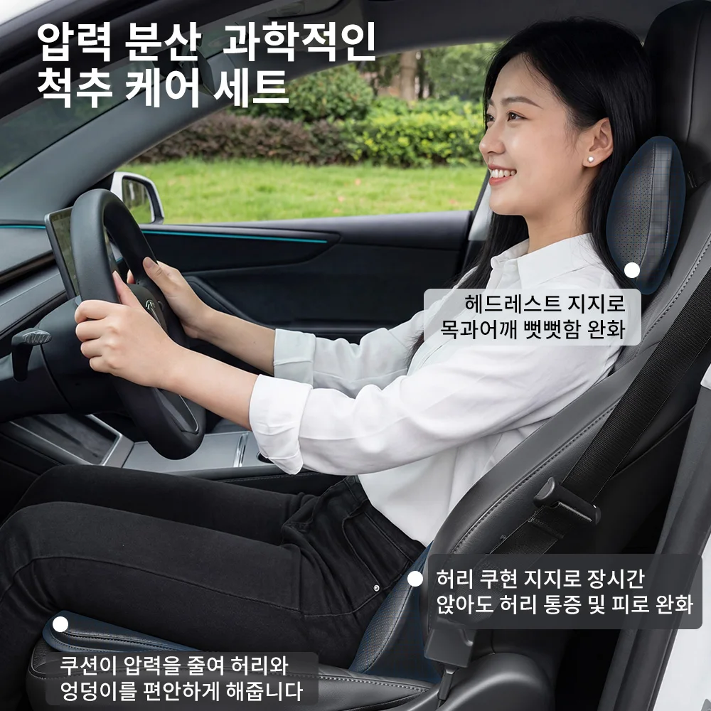 YZ 테슬라 모델3 모델Y 모델YL 2021-2026 전용 차량용 목쿠션 넥베개 허리쿠션 ... - 2
