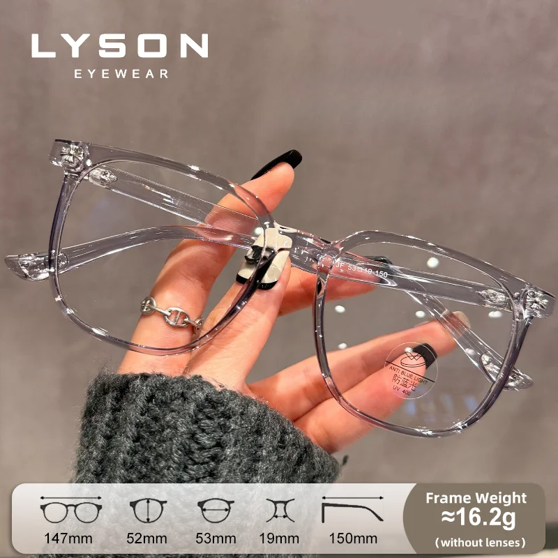 

LYSON Rectangle Reading Glasses Women Blue Light Blocking Glasses Prescription Lens Anti-Reflective Myopia Hyperopia Eyeglasses