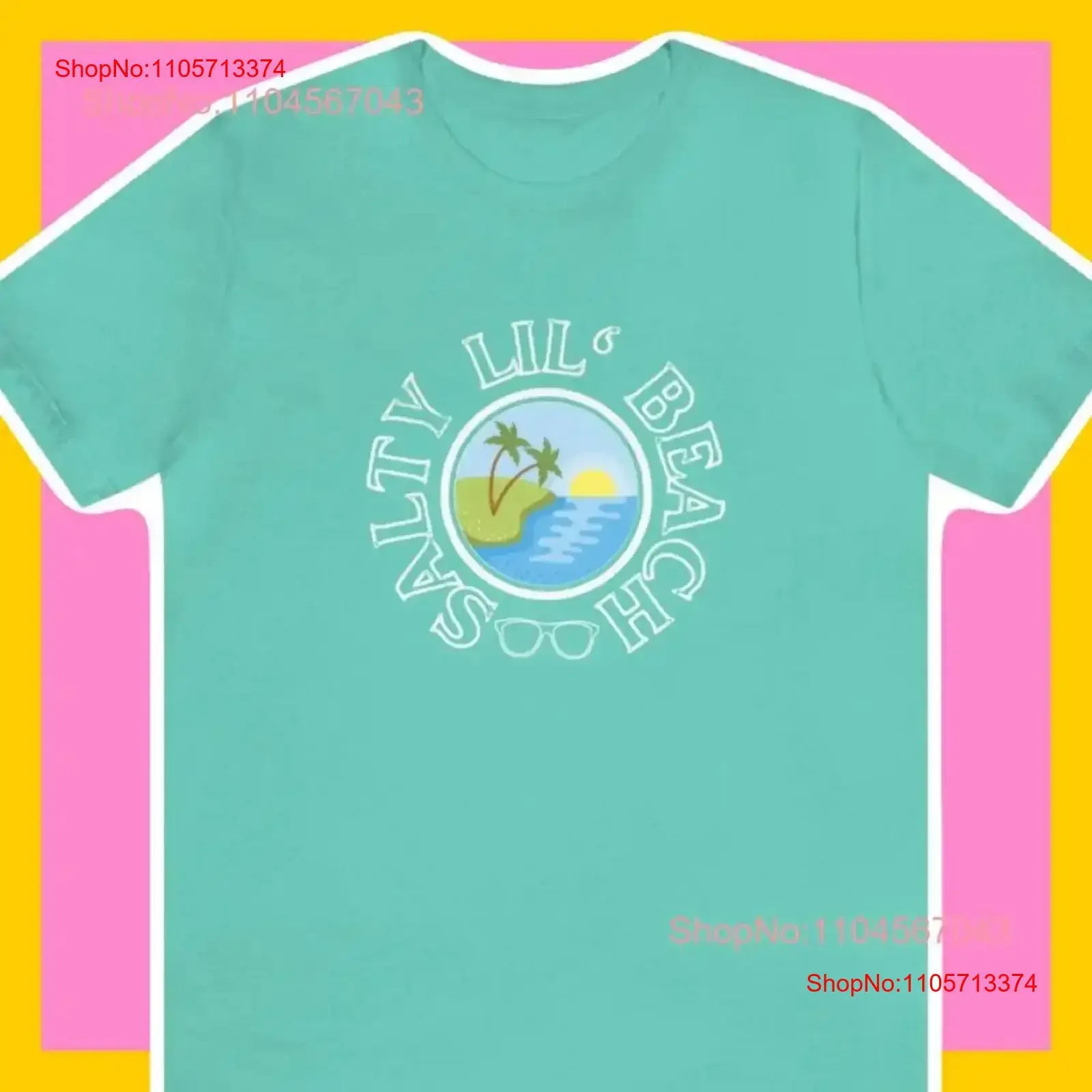 Salty Lil Beach Sunny Island and Palm Tree Summer Vacation T Shirt Funny vintage Washed Unisex Comfortable Stretched Soft