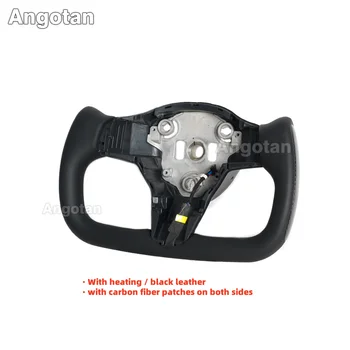 टेस्ला मॉडल 3 2016-2022 और 2020-2022 मॉडल YW के लिए फुल लेदर हीटेड योक स्टीयरिंग व्हील/बिना कार्बन फाइबर साइड्स के 10 best sales टेस्ला ऑटोपायलट - №4