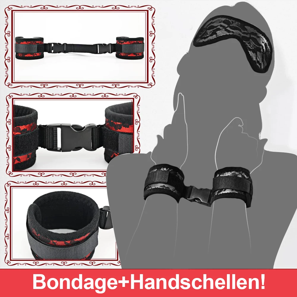 Bondage Restraints Sex BDSM Kit Adult Sex Handcuffs Restraint Straps Eye Mask for Couples Sex Bondage Wrists Cuffs Sex Games