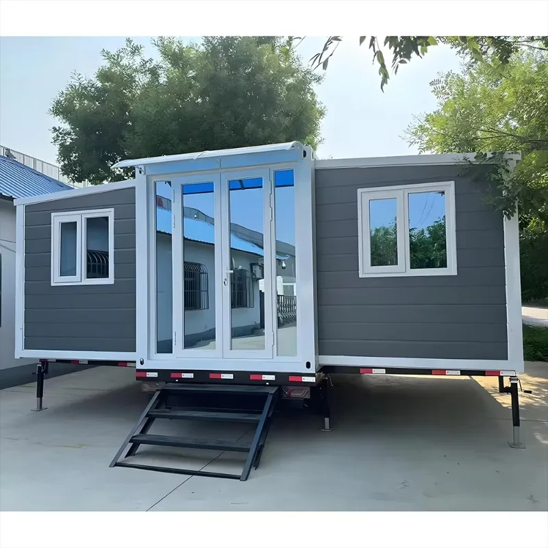 Insulated Foldable Prefab Container House Thermal Sound Insulation Structure Customized Interior Kit 2 Bedroom Layout