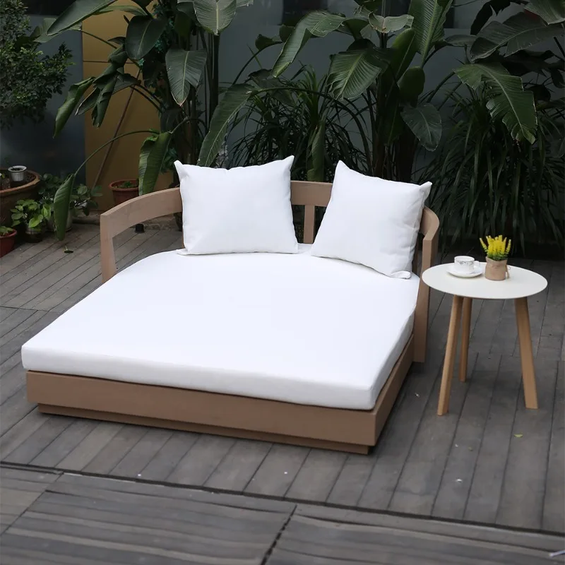 Modern Outdoor Daybed Vintage Design Teak Sun Lounger for Pool Hotel & Beach Hot Sale Garden Position Chair