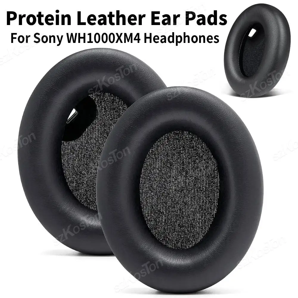 Replacement Earpads Soft Memory Foam For Sony WH-1000XM4 Over-ear Headphones High-Grade Protein Leather Ear Pads