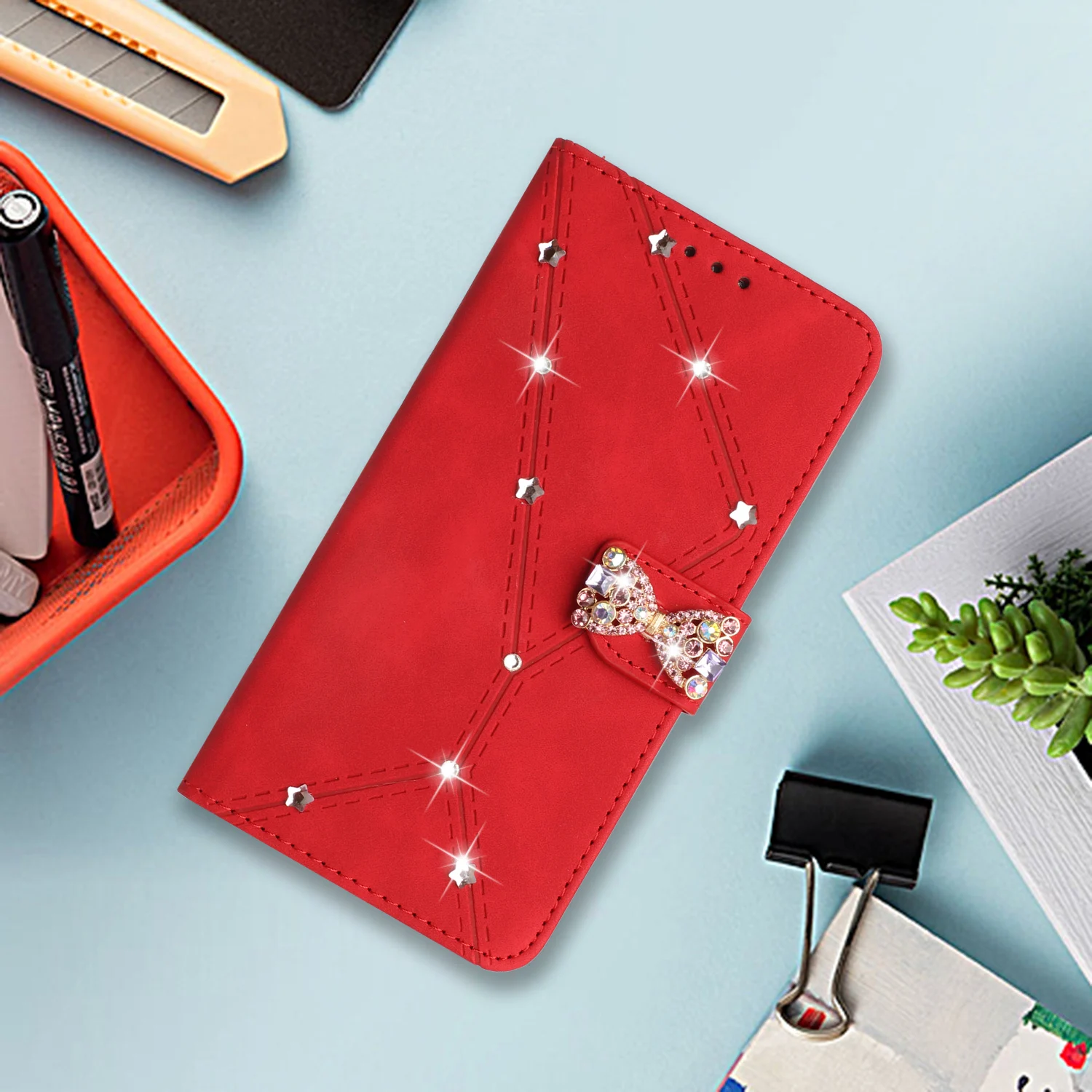 Rhineston Wallet Ca…