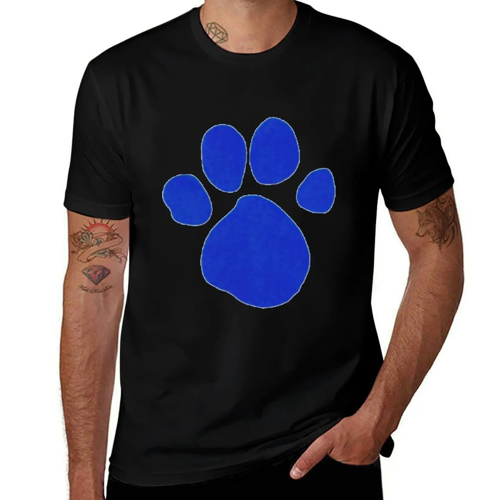 

Blue’S Print Clue’s Paw T-Shirt Long Lasting Casual T-Shirt