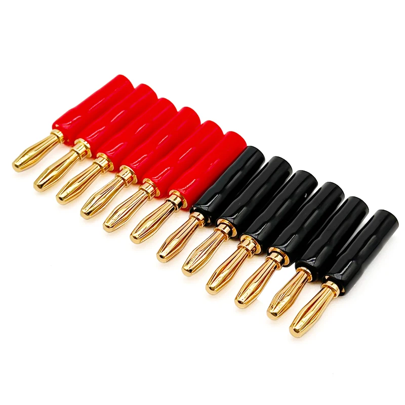 4/10/18/24Pcs Screw Type 4mm Banana Plugs Male Connector HIFI Audio Speaker Cable Adapter Sound Amplifier Wire Banana Plugs Jack