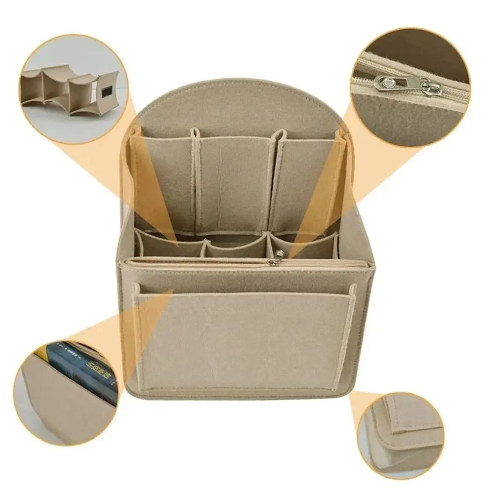 Portable Backpack Insert Small Bag Cosmetic Bags Women Interior Travel Bag Fit Various Bags Divider Shoulder Bag