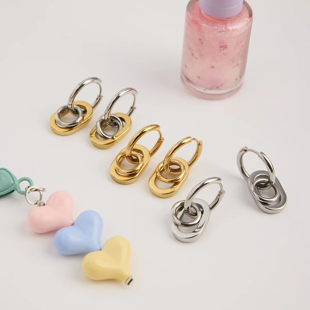 

Ele Titanium Steel Earrings Women's Faion Jewelry Lightweight Luxury Feel Cross-Border Best-Selling Ear Jewelry