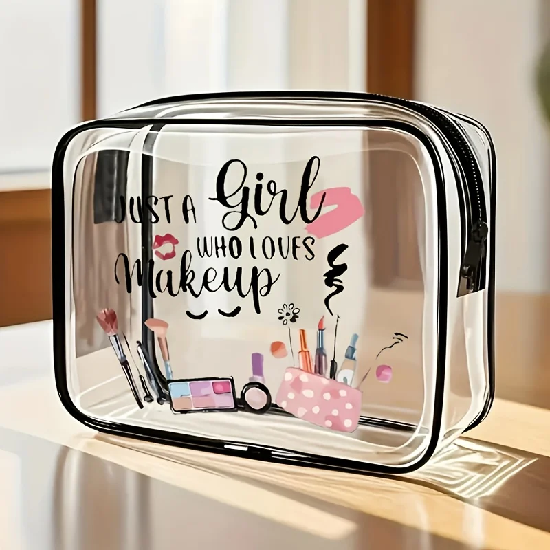 Stylish Large Capacity Pvc Makeup Bag with Zipper Closure High Quality Travel Toiletry Organizer Lightweight for Women Gifts
