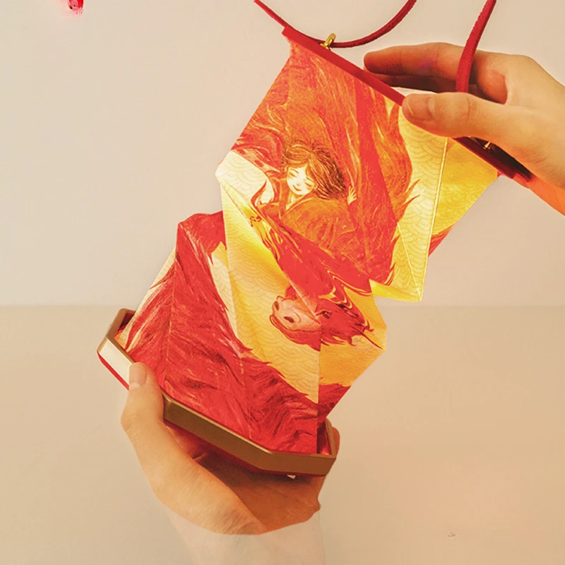 Rotating Book Light New Year's Small Gift Folding Atmosphere Night Light Creative Gift New Year's Gift Writer List Book Light