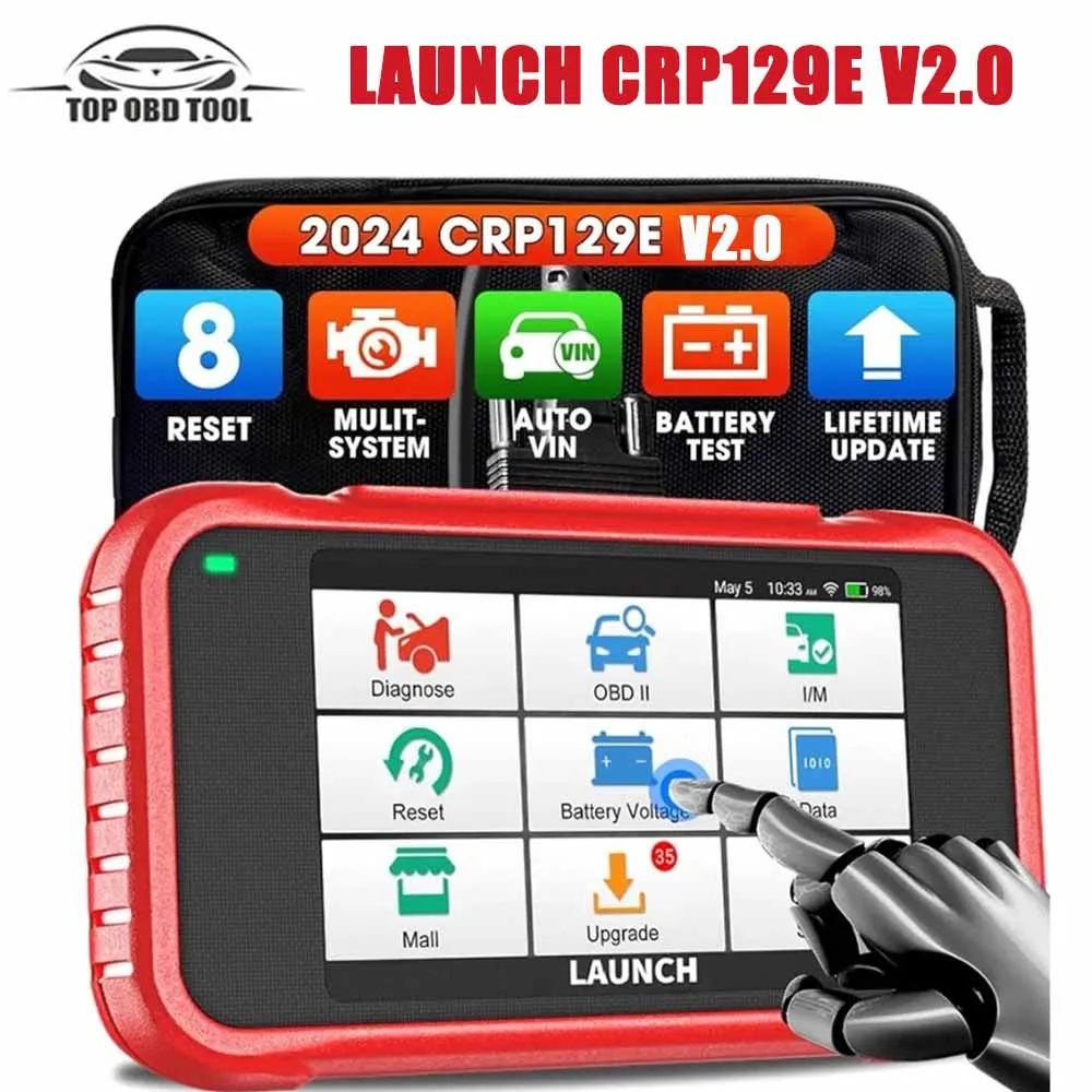 LAUNCH X431 CRP129E V2.0 OBD2 SCANNER ABS/SRS/TCM/ENG Diagnostic tools Oil/EPB/TPMS/SAS/BMS/Throttle/Injector Service Lifetime