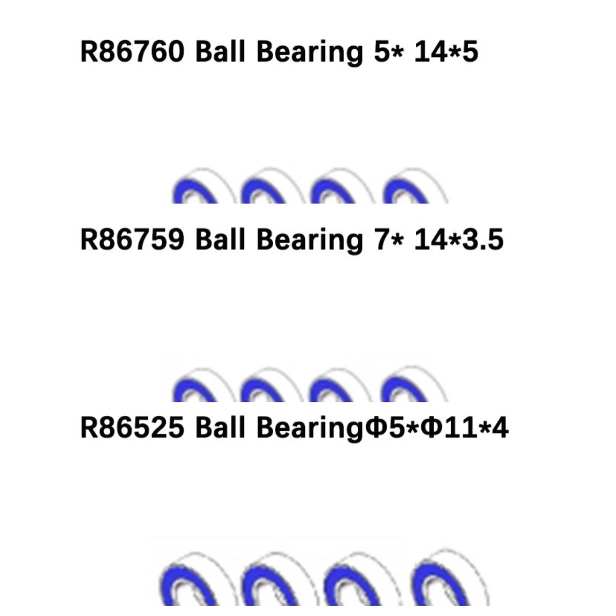 

Запасные части RGT, шарикоподшипник R86525 R86759 R86760 ДЛЯ EX86130 Pro Runner, новая электрическая модель автомобиля с дистанционным управлением 1/10