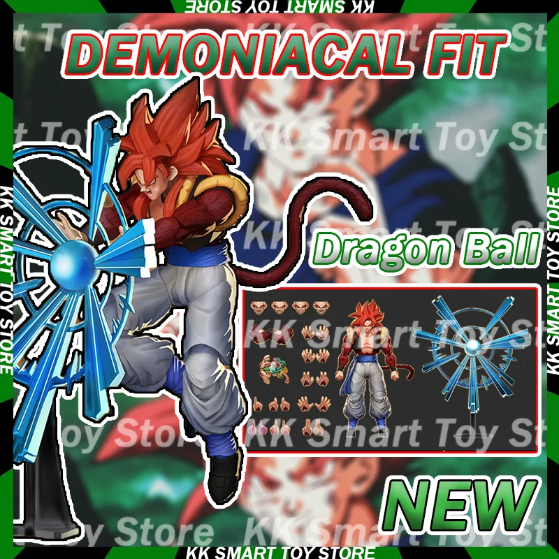 Nuevo Demoniacal Fit Ssj4 Gogeta figura de acción Dragon Ball Gt 3,0 figuras Super Saiyan 4 Gogeta estatuilla Shf regalos coleccionables juguete