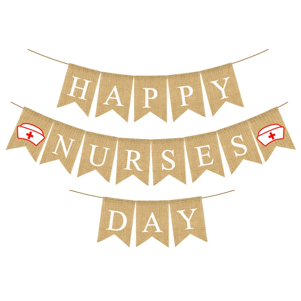 

Bunting Pennant Flag Garland Swallowtail Banner Burlap Birthday Decor Banners Lattice Nurse