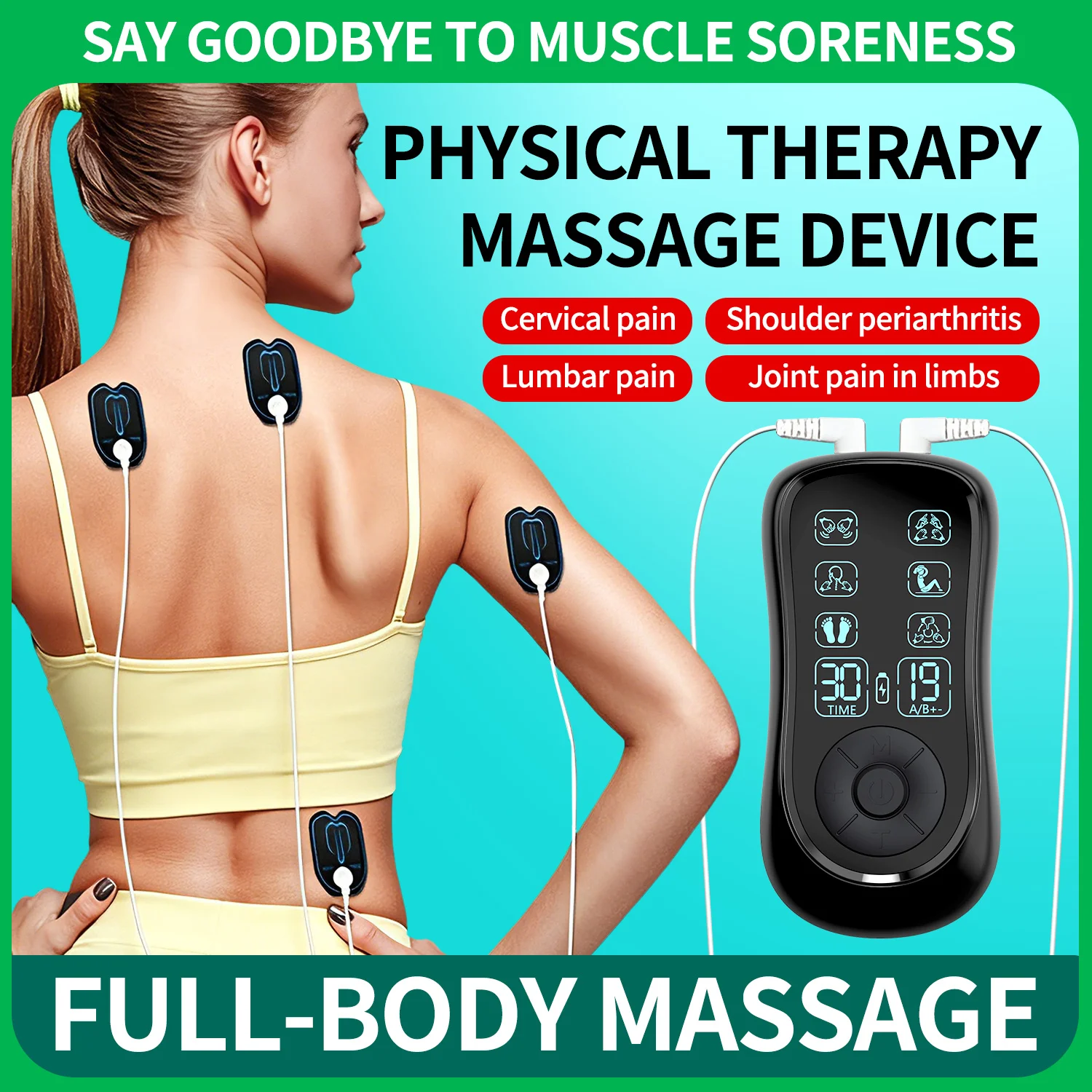 Physiotherapy TENS Muscle Stimulator Electric Acupuncture Body Massage Slimming Machine Electro Stimulator For Pain Relief