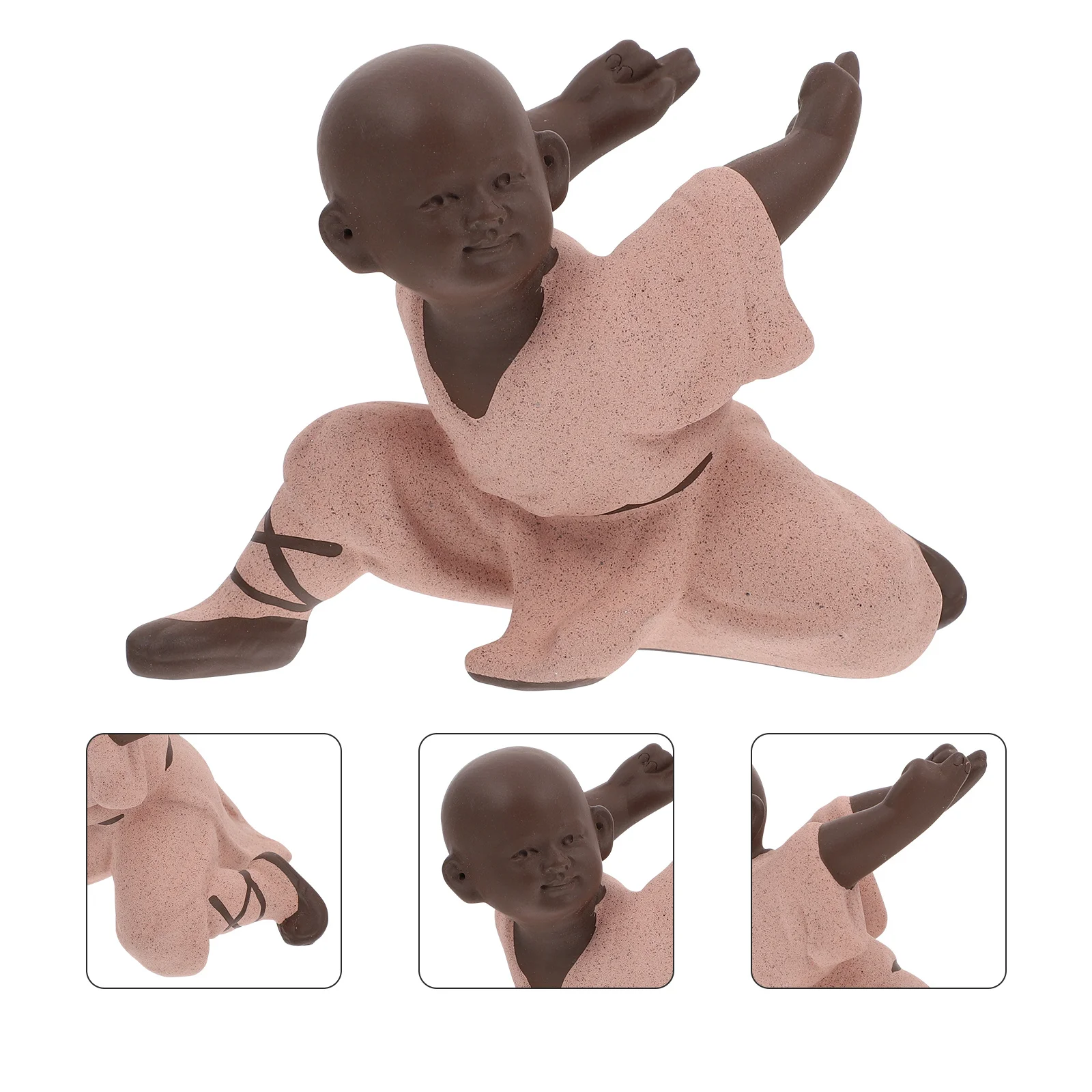 1 قطعة الشاي الجميل الحيوانات الأليفة ديكور قسط المواد سطح المكتب زخرفة لعشاق الشاي هدية الراهب تمثال الراهب سطح المكتب حلية #6