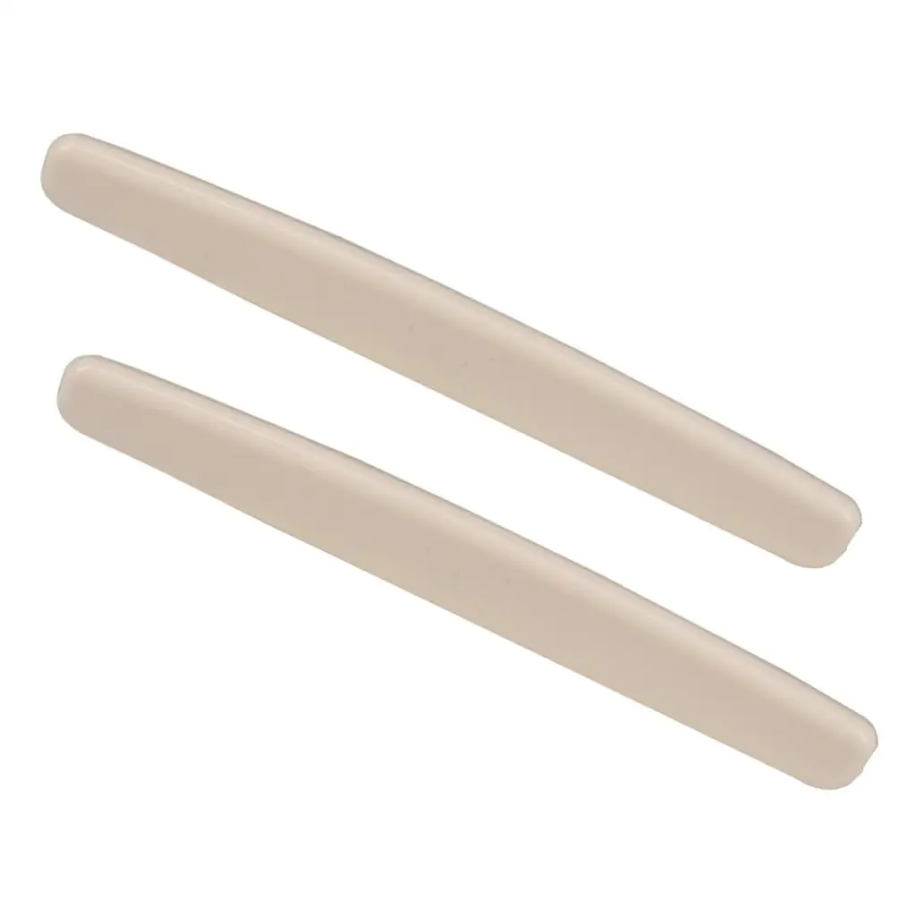 Beige Plastic Unslotted Bridge Saddle for Acoustic Guitar Folk Instrument Parts Custom Guitar Replacement