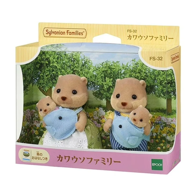 Asli Sylvanian boneka keluarga Kawaii Anime tokoh koleksi mainan splashy otter keluarga Ternurines Sylvanian hadiah keluarga