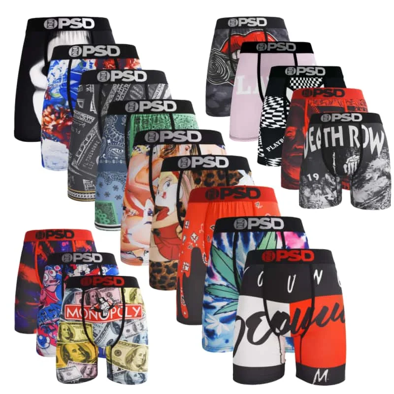 Sexy Print Men Underwear Boxer Cueca Male Panty Lingerie Men Underpants Panty Boxershorts S-XXL