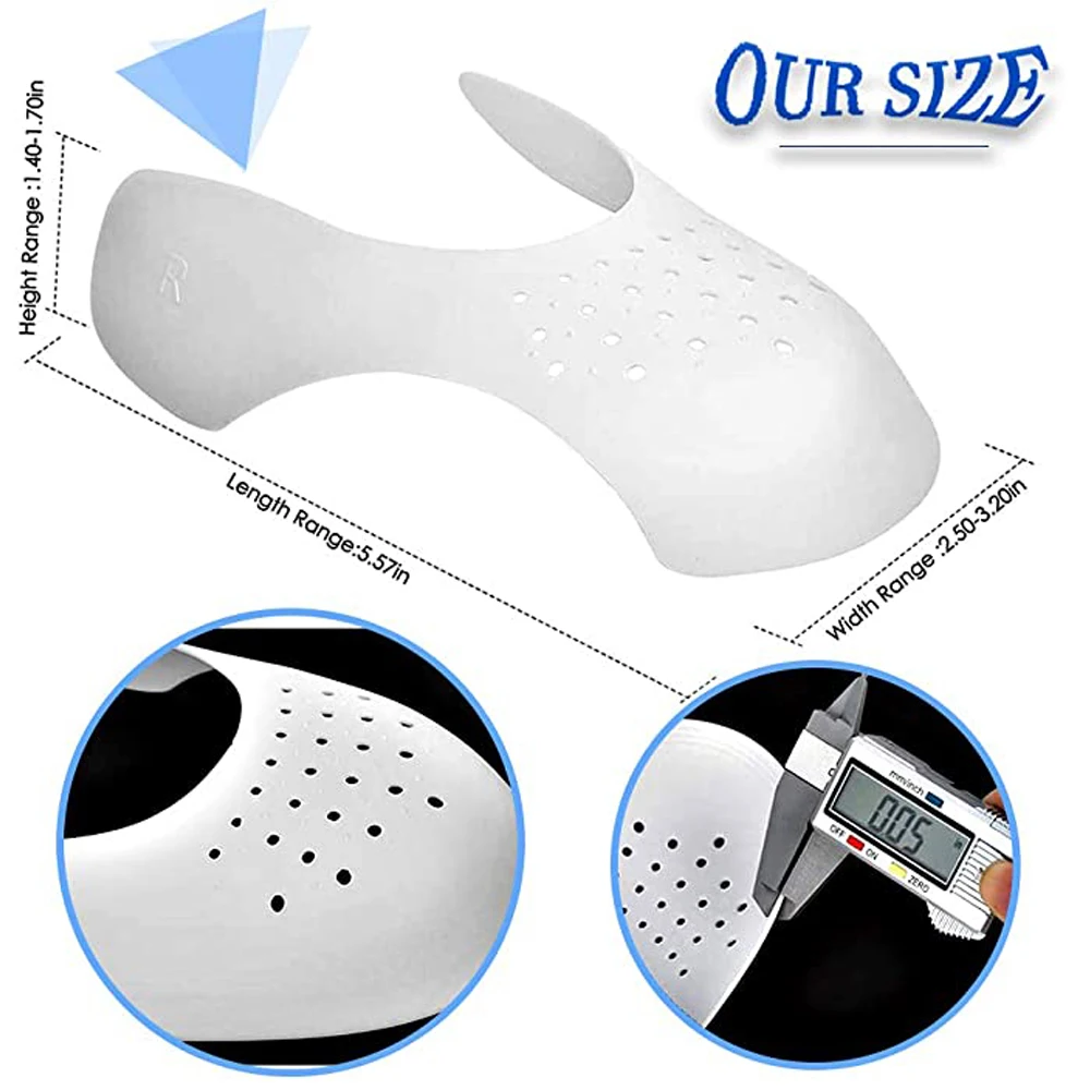 20Pcs Premium Crease Protectors for Sneakers Anti Crease Bending Crack Toe Cap Support Shoe Stretcher Sports Shoes Protection