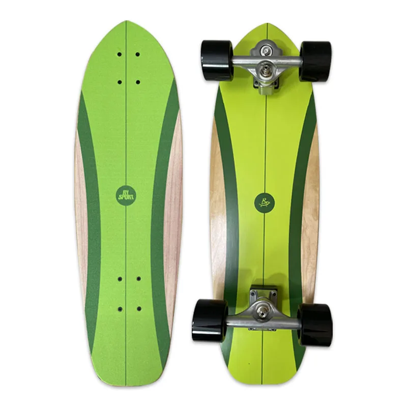 Hot Sale Land Surfing Skateboard Retro Wooden Customized Decks Outdoor  31inch Professional Surfskate for Beginners