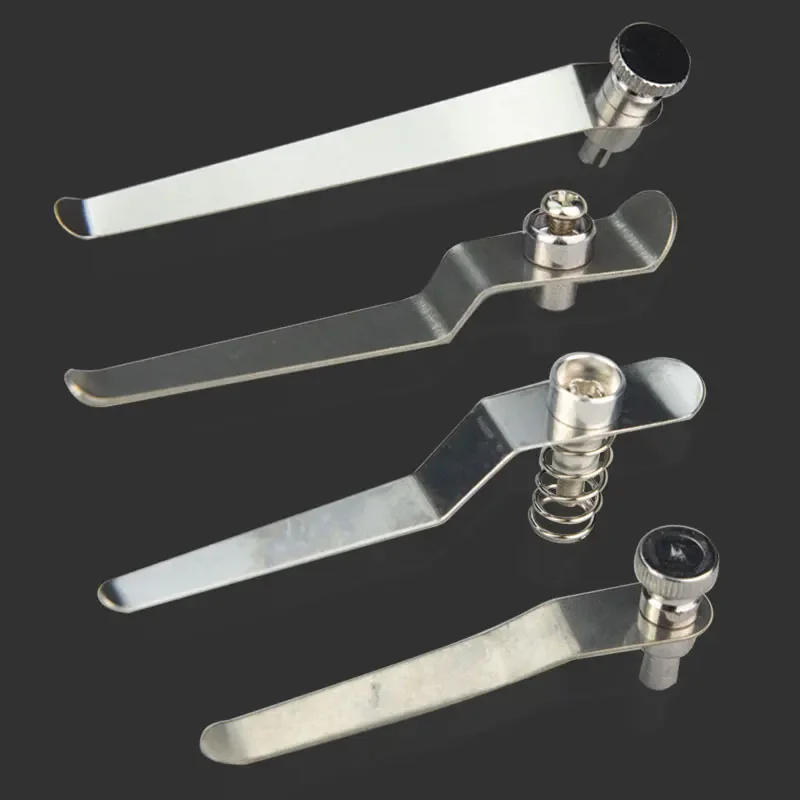 2pcs Biological Stereo Microscope Working Stage Specimen Presser Slice Clips Stainless Steel 5.5cm 6.7cm 7.4cm 8.2cm