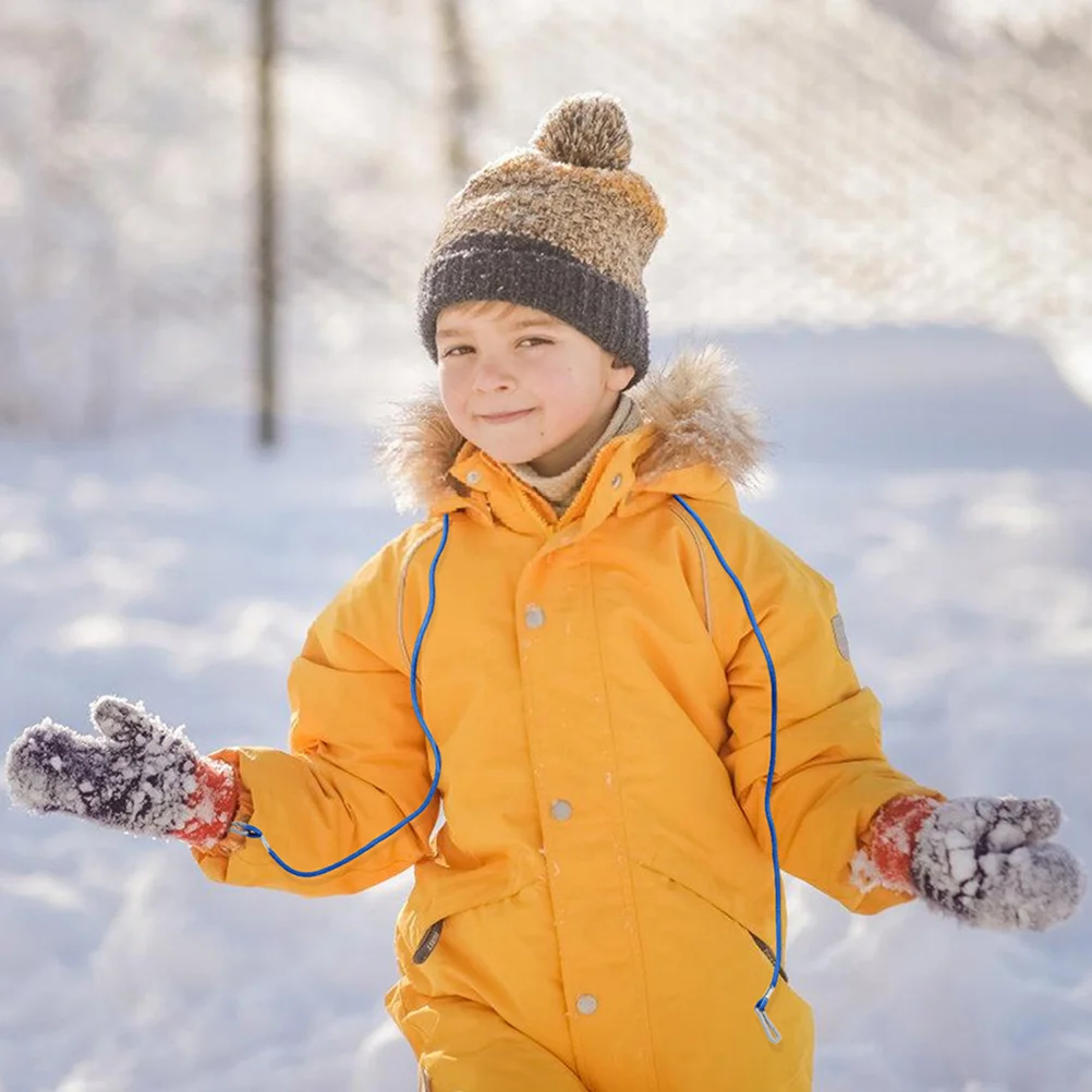 

2pcs Ski Glove Lanyard Winter Mitten Rope For Anti-Lost Nylon Holder Neck Strap Portable Glove Clip Soft Surface