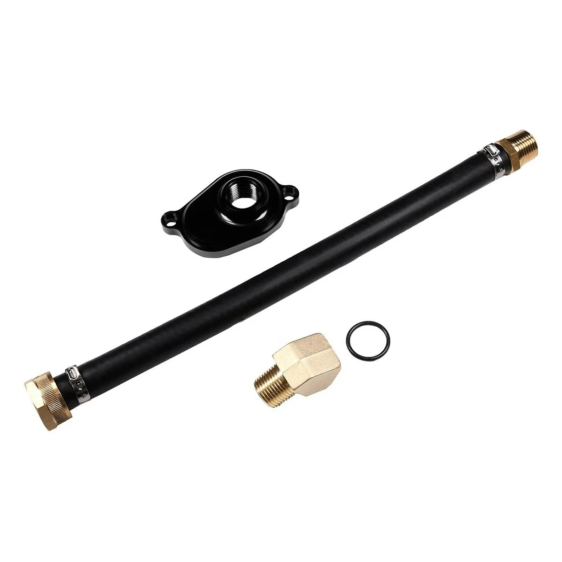 

Engine Cooltant Oil Cooler Back Flush Kit Black Fit For Ford 6.0L Diesel E-350 E-450 Excursion F-250 F-350 F-450 F-550 F650 F750
