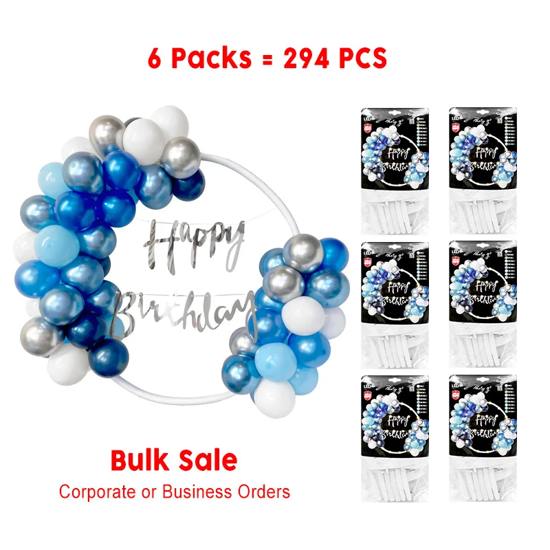 

294 Pieces-31.5'' Decorative Silver HP LED Balloons 49pcs/Pack 6 Packs for Party Decorations