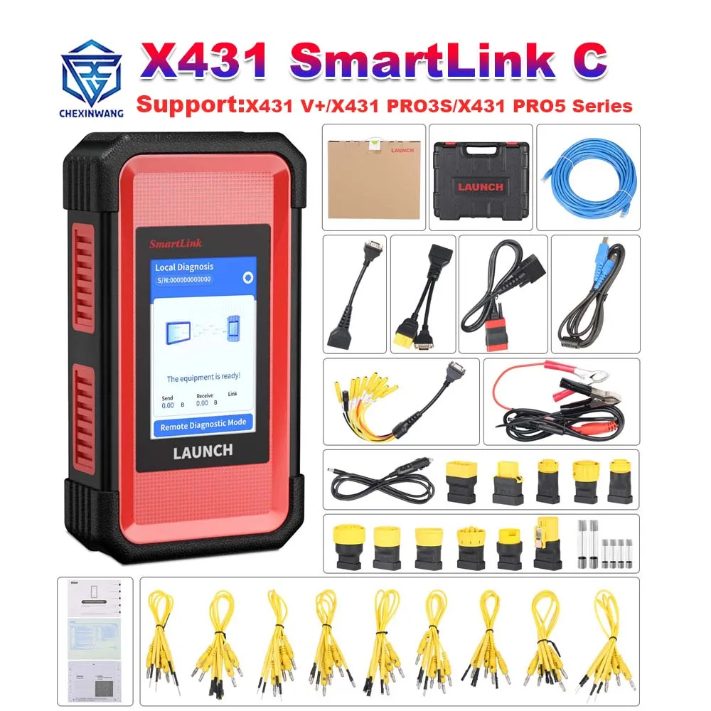 LAUNCH X431 SmartLink C V2.0 New Energy Car Diagnosis Tool for Heavy Duty Truck Commercial Vehicle work with X431 V+ /Pros3/PRO5