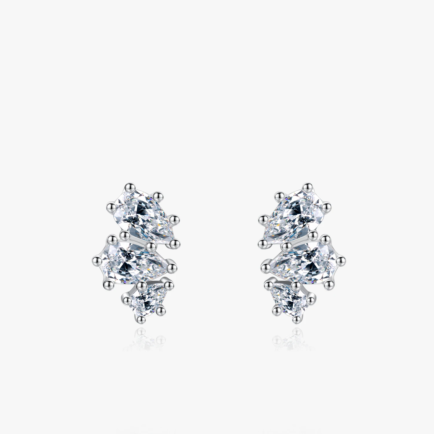

Authentic 925 Sterling Silver Cubic Zirconia Earrings for Women Fashion Water Drop Shape Wedding Engagement Jewelry