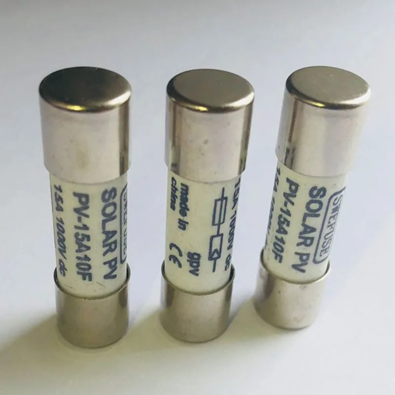 防爆シルバーヒューズ,ソーラーPV, 12A, 1000 VDC, 10個