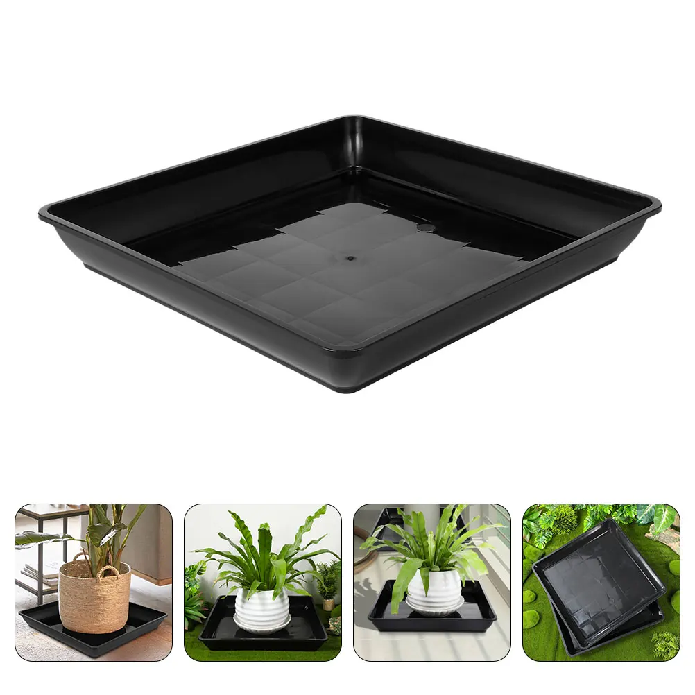 

2 Pcs Flower Pot Tray Rectangular Plants Flowerpot Drip Trays for Potted Pp Plastic Water