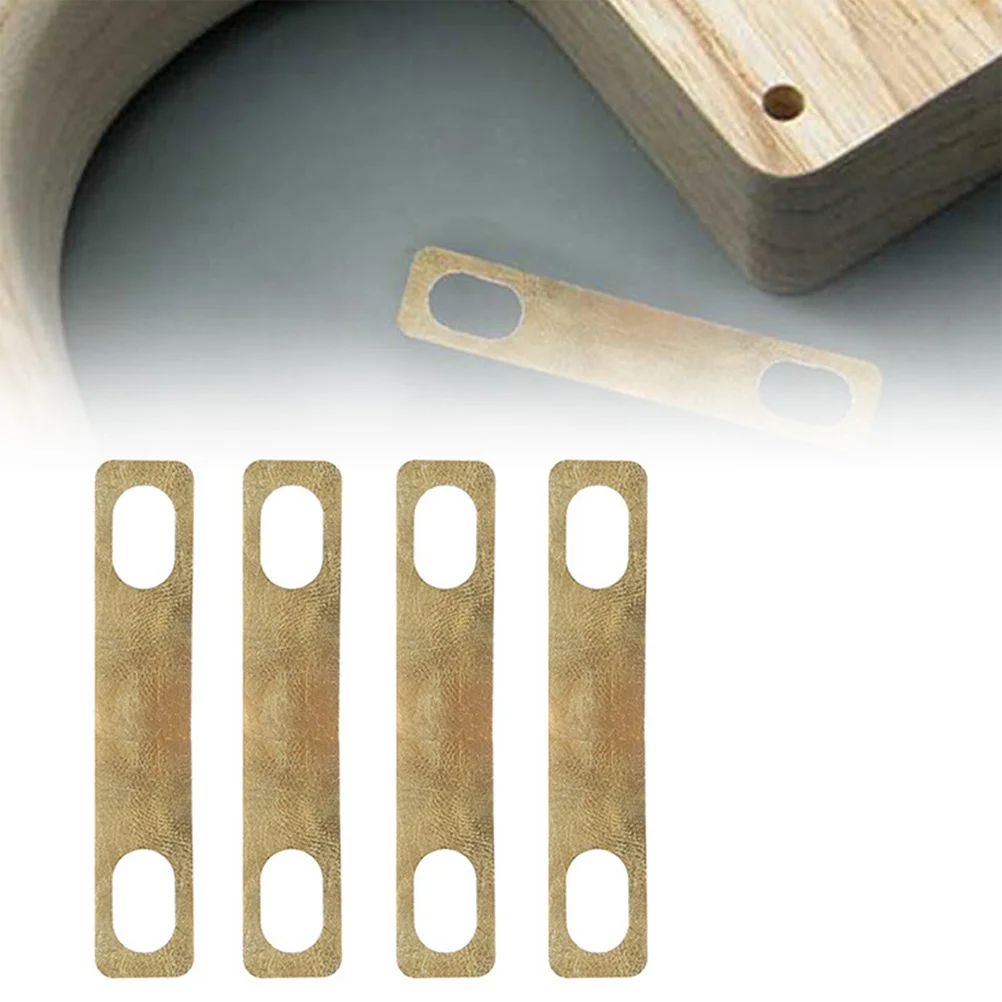 

8 Pcs Guitar Accessories Reinforcement Plate Neck Washer Golden Brass Bass Gasket