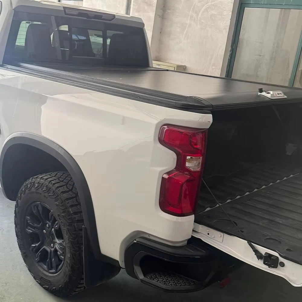 Car Parts Roller Lid up Pick up Truck Aluminium Alloy Tonneau Cover for Chevrolet Silverado