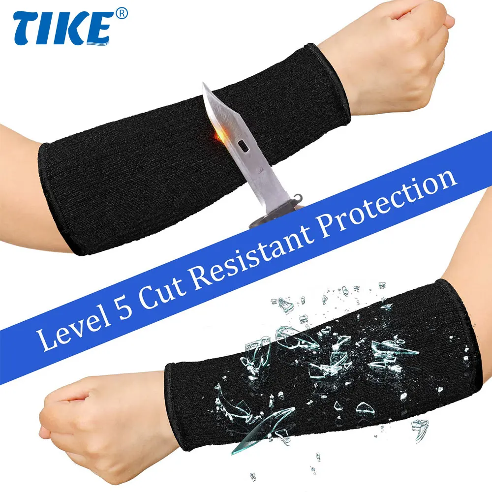 1 Pair Anti-cutting Arm Cover Level 5 HPPE Anti-scratch Work Protection Arm Sleeves Cover Car Maintenance Protective Work Gloves